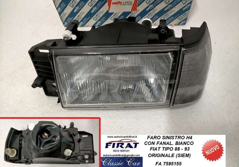 FARO FIAT TIPO 88 - 93 H4 C/F/B SX (SIEM 7595155)